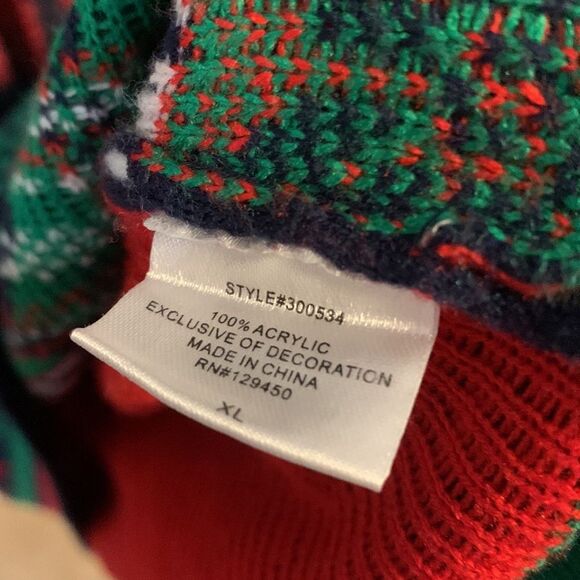 Rockin’ around ugly Christmas sweater naughty or nice size xl - Picture 5 of 6